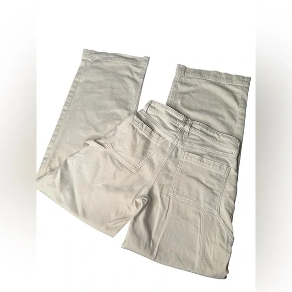 American Eagle AE Dreamy Drape Super High Rise Baggy Wide Leg Pant Stretch Cream - Picture 5 of 10